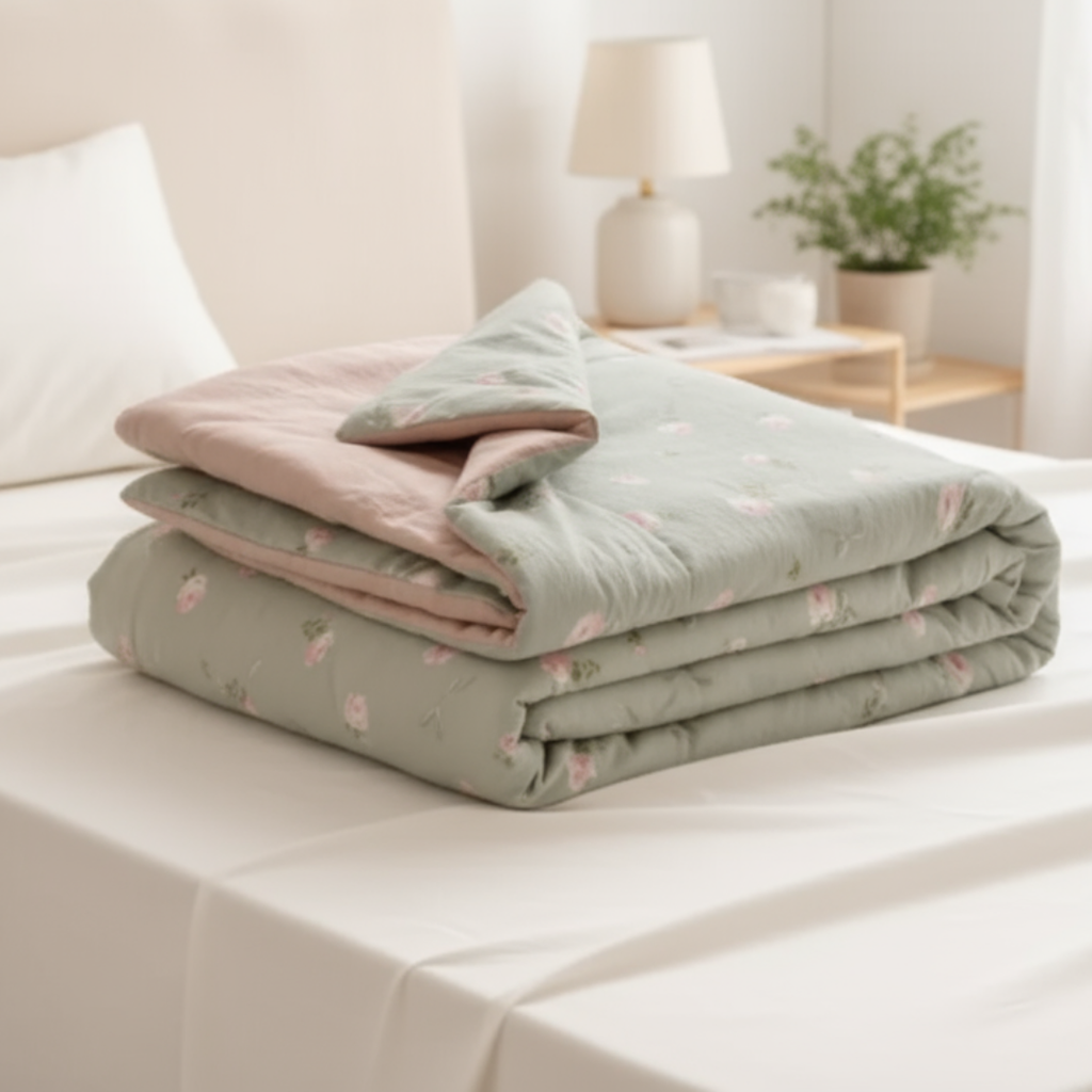 Rose Blanket With Floral Print For Elegant Bedroom Decor