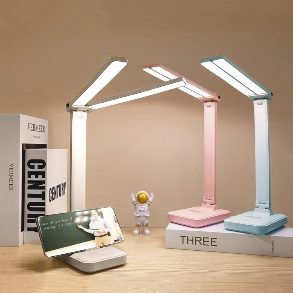 Skrivbordslampa med LED, justerbar och med touchkontroll – studielampa | Meowbutter