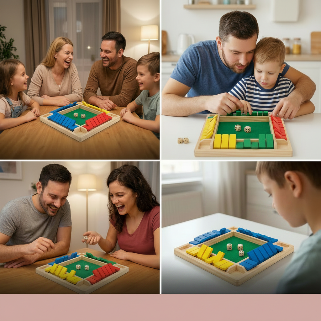 Board Game Wooden Dice Game Family Math Learning Table Game | Meowbutter