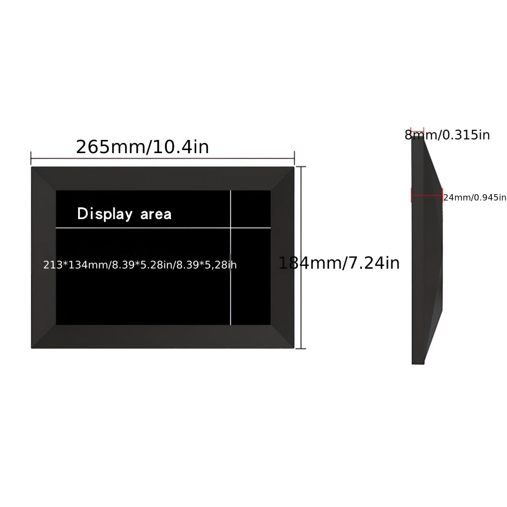 Digitaler Fotorahmen mit WLAN, Touchscreen und HD-Display, für Tisch- und Wandmontage | Meowbutter