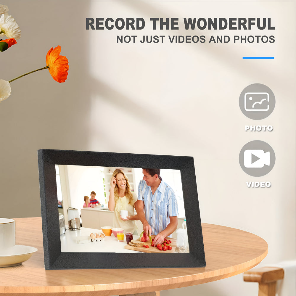 Digitaler Fotorahmen mit WLAN, Touchscreen und HD-Display, für Tisch- und Wandmontage | Meowbutter