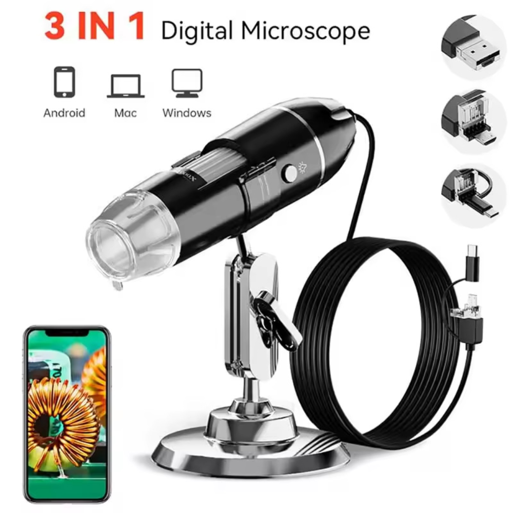 Digitalmikroskop, tragbar, USB, HD-Lupe für Mobiltelefone | Meowbutter