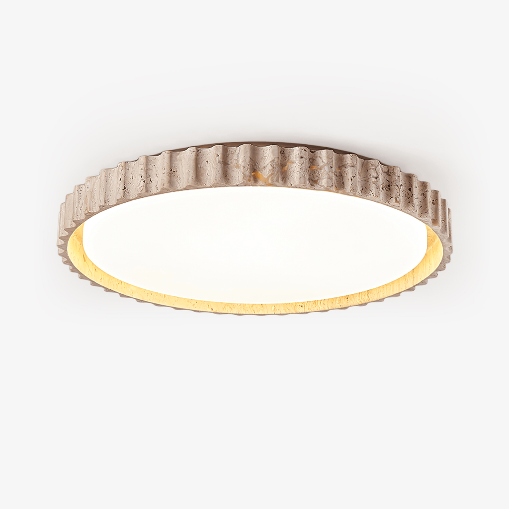 Gul travertin loftslampe med dæmpbar funktion og elegant design