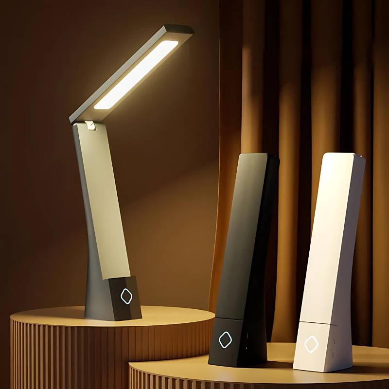 Schwarze Aluminium Schreibtischlampe Dimmbar und Klappbar für Moderne Räume  