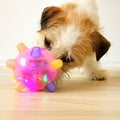 Interactief hondenspeelgoed: stuiterende LED-bal van kunststof en rubber | Meowbutter