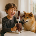 Dog Toy Rope Animal Chew Squeaker | Meowbutter