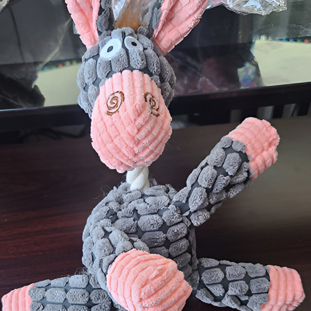 Dog Toy Rope Animal Chew Squeaker | Meowbutter