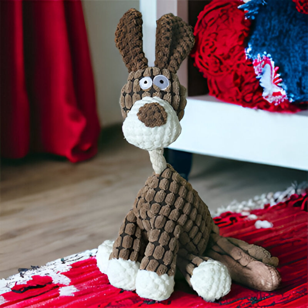 Dog Toy Rope Animal Chew Squeaker | Meowbutter
