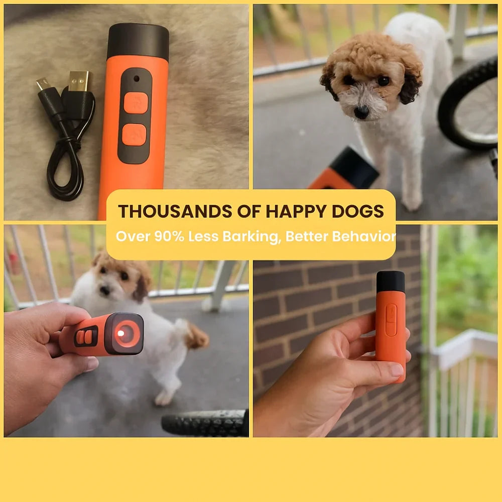 Handheld Ultrasonic Bark Control Device — Silent High Frequency Trainer