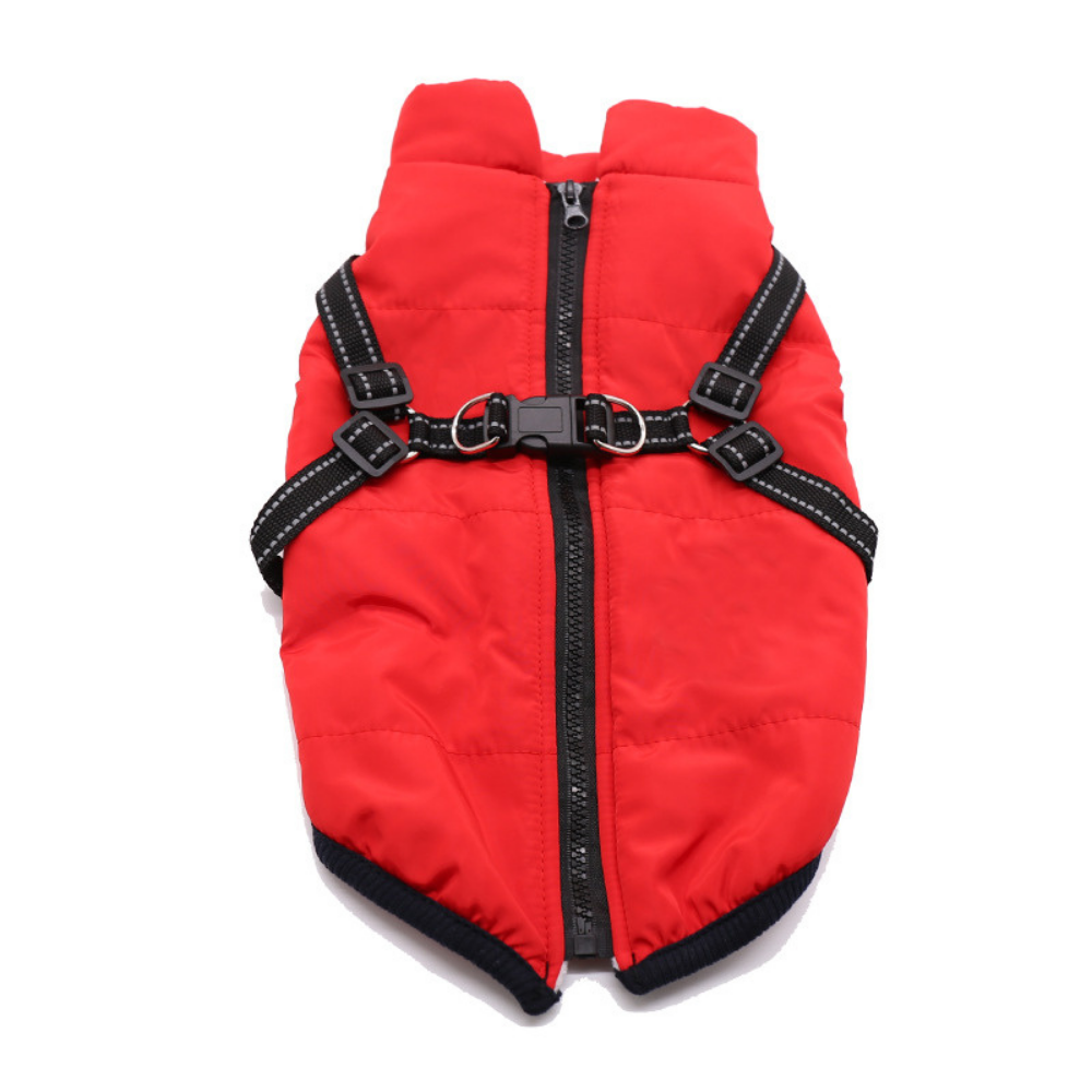 Chaqueta de invierno adaptable para perros de tres capas — Exterior resistente, forro térmico desmontable