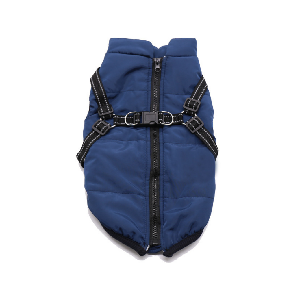 Chaqueta de invierno adaptable para perros de tres capas — Exterior resistente, forro térmico desmontable