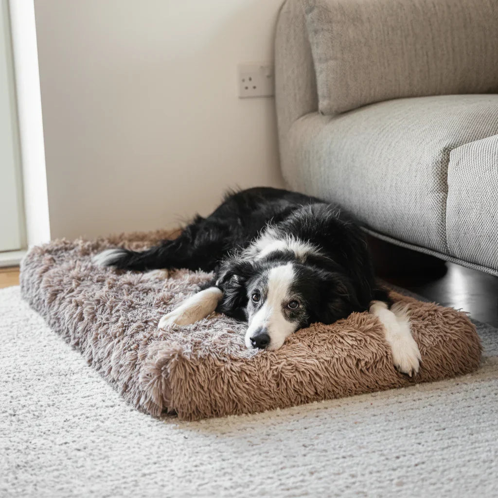 Cama lavável para cães — Rebordo elevado e almofada central para dormir