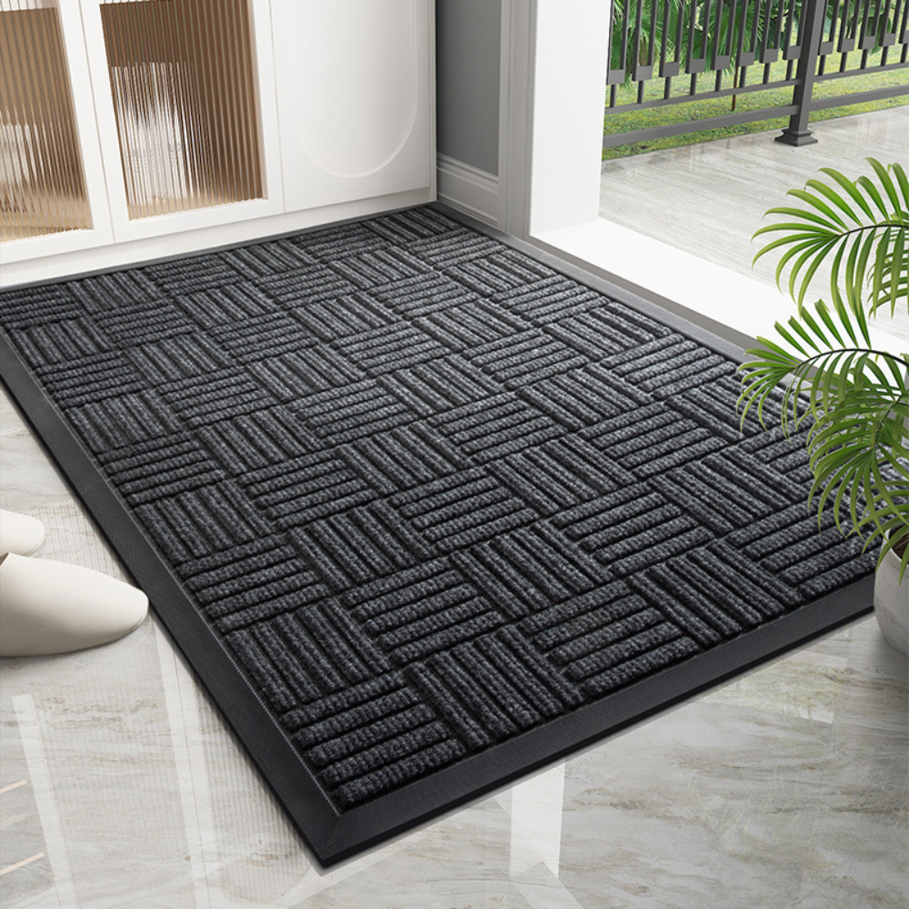 Door Mat Entryway Dirt Trapping Floor Rug | Meowbutter