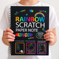 Set de manualidades de arte con rayado arcoíris en papel para dibujar | Meowbutter