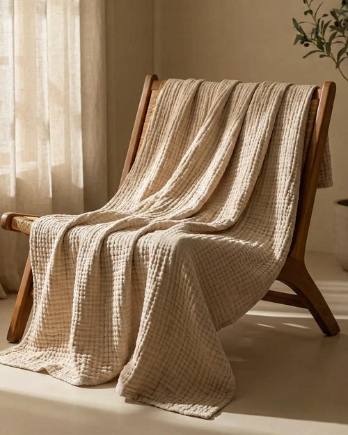 100% Muslin Cotton Blanket For Home Use And All Seasons