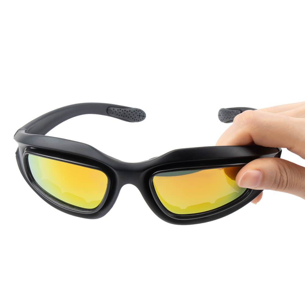Ochelari polarizați pentru motociclism — kit rezistent cu 4 lentile