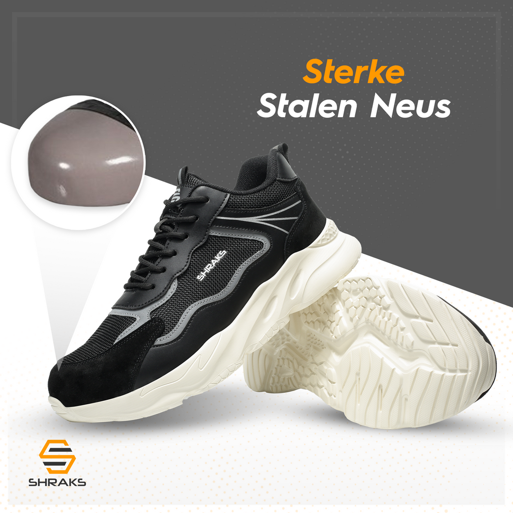 Moda Work Shoes With Steel Toe Anti Slip Sole All Day Comfort
