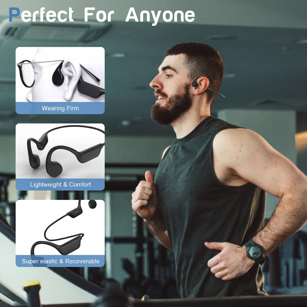 Wireless Bone Conduction Headphones USB Charging Open Ear Sport | Meowbutter