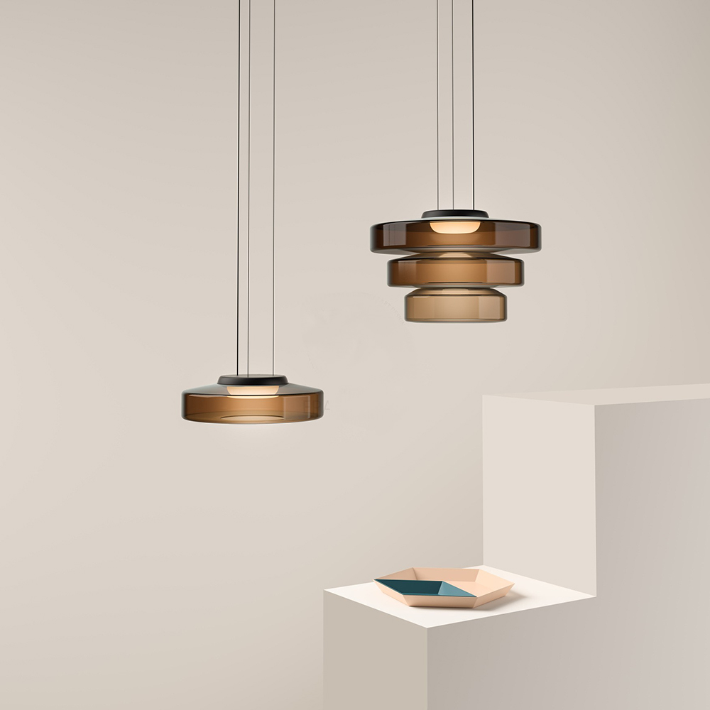 Glass Pendant Lamp | Bauhaus Style Hanging Light | Meowbutter