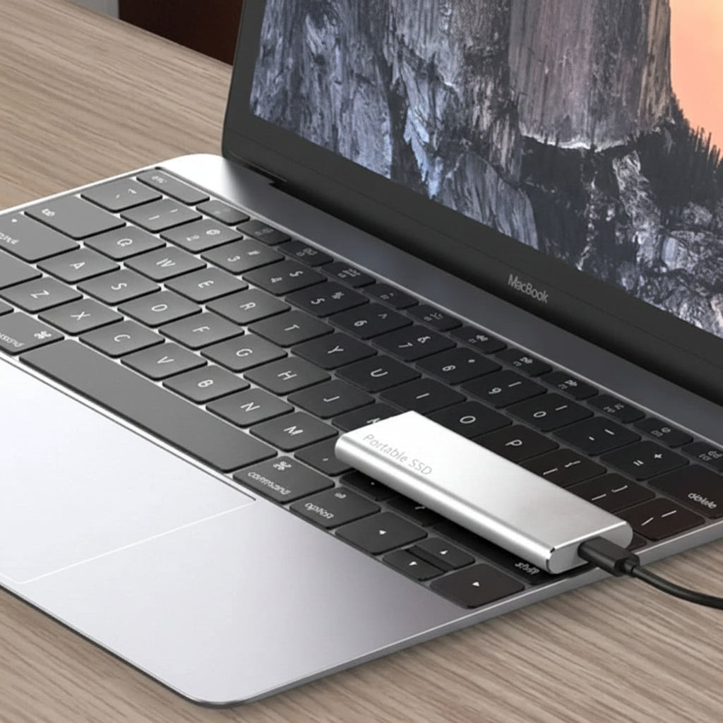 Schlanke tragbare 500-GB-USB-C-Festplatte – kompaktes Hochgeschwindigkeitsdesign