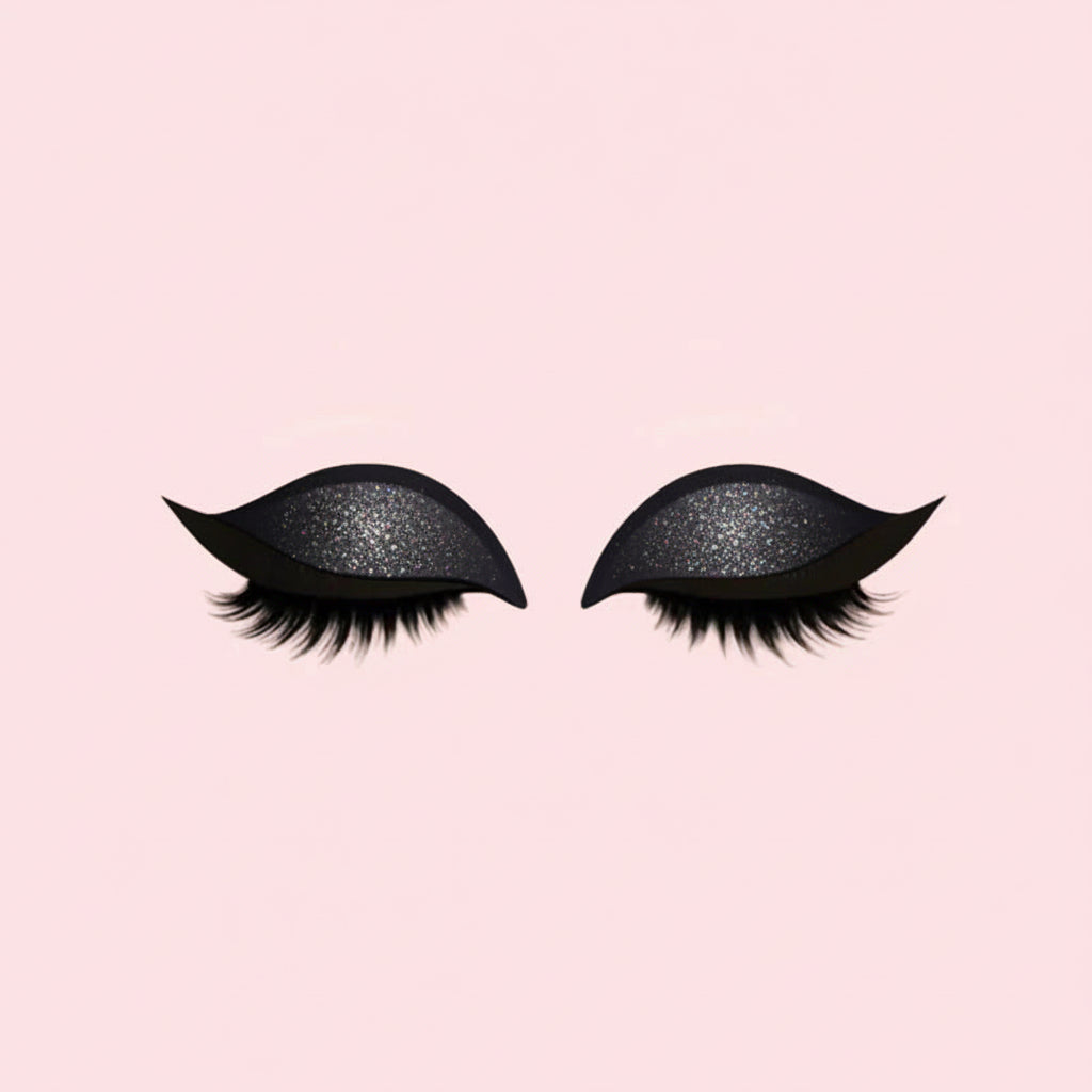 Pestañas postizas 3 en 1 reutilizables, pegatinas de sombra de ojos y delineador | Meowbutter