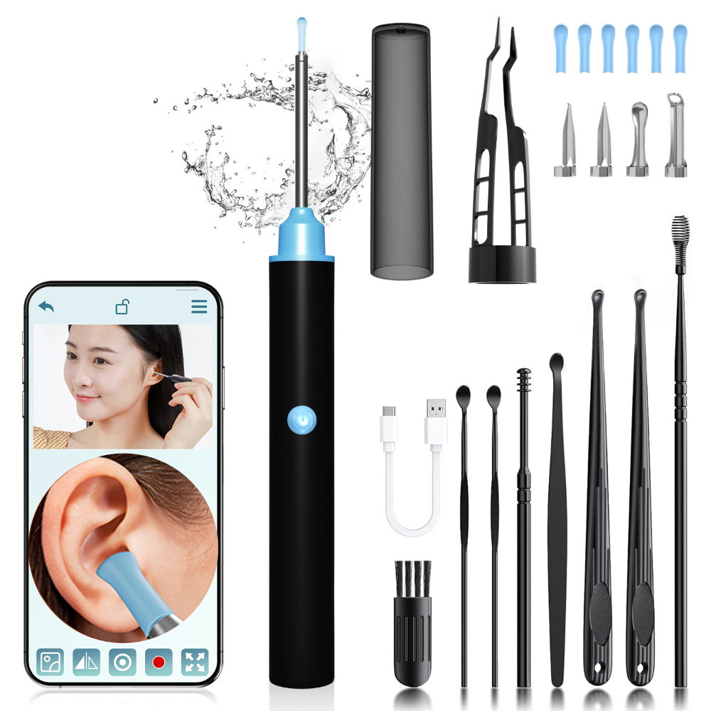 Slim draadloos oorreinigingsinstrument met endoscoop en ledcamera | Meowbutter