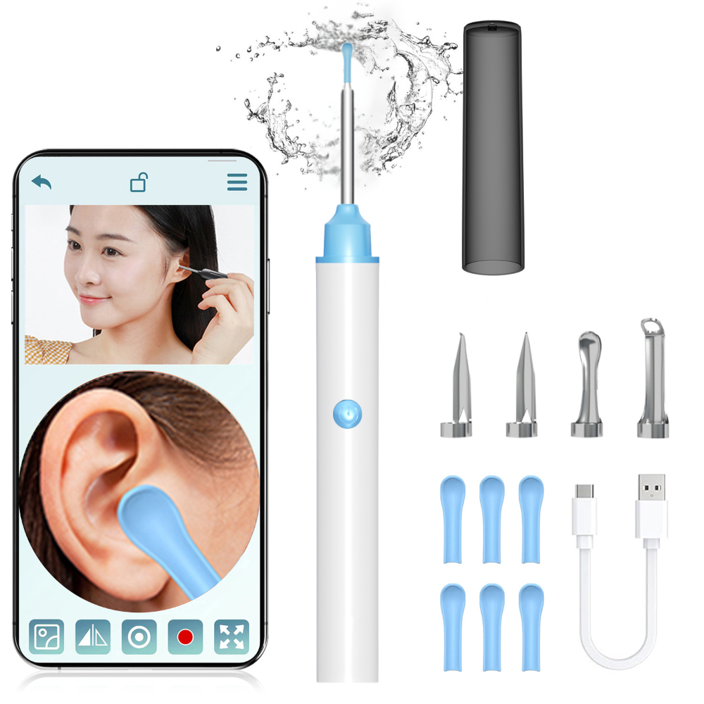 Slim draadloos oorreinigingsinstrument met endoscoop en ledcamera | Meowbutter