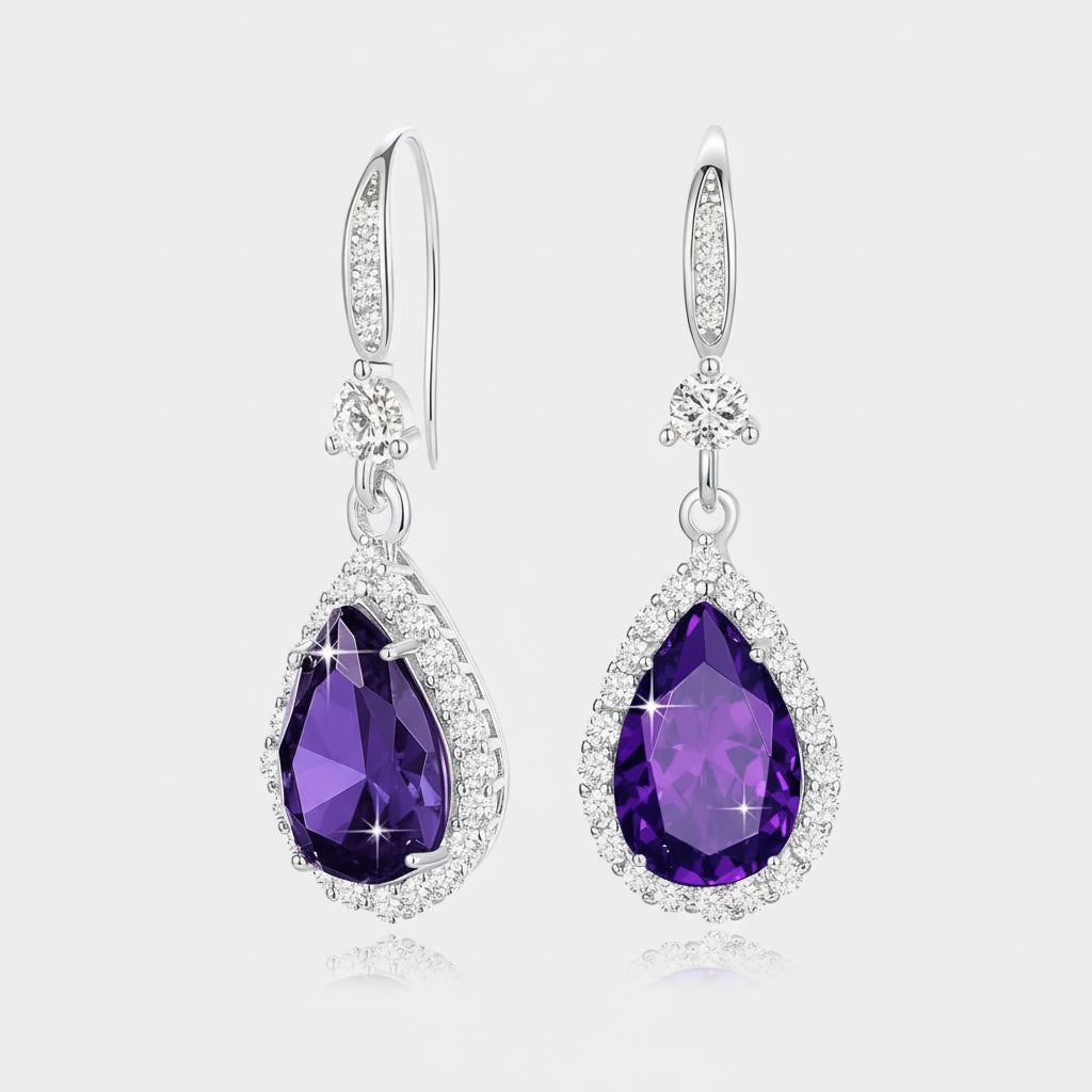 Earrings Mothers Day Gift Birthstone Teardrop Dangle Jewelry | Meowbutter