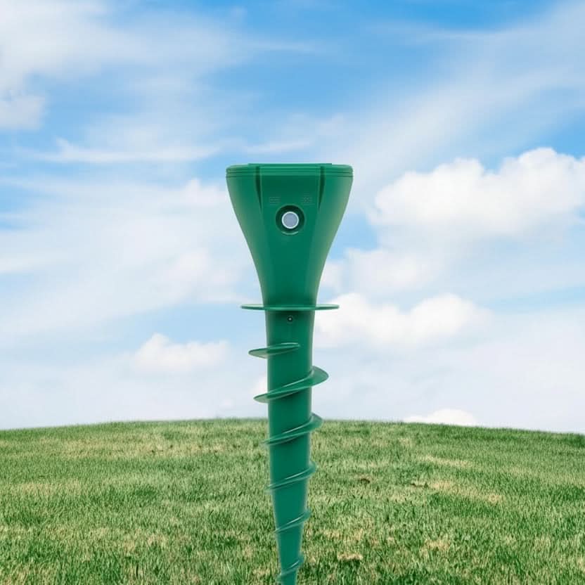 Solar Maulwurfabwehr mit lautloser Vibration für umweltfreundlichen Gartenschutz | meowbutter