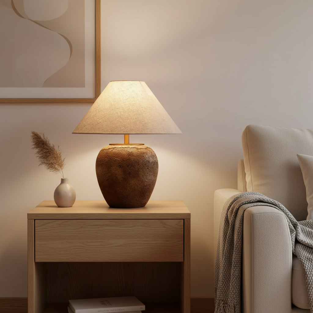 Elegant Warm Light From Elderly LED Table Lamp For Living Rooms