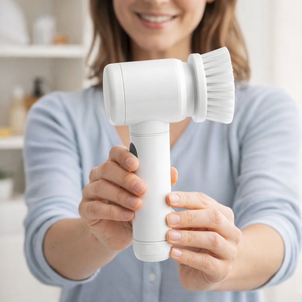 Electric Scrubber Rotary Cleaning Brush Household Tool | Meowbutter