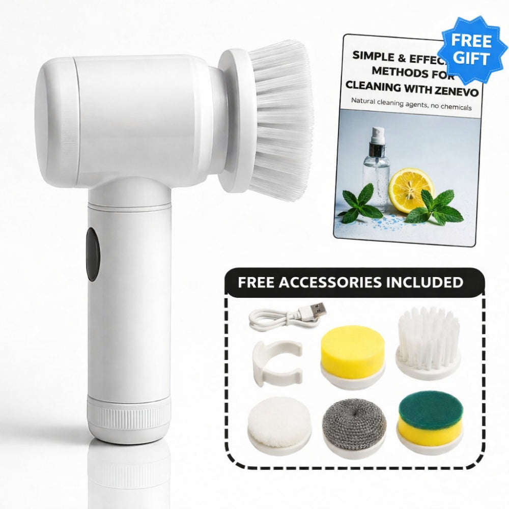 Electric Scrubber Rotary Cleaning Brush Household Tool | Meowbutter
