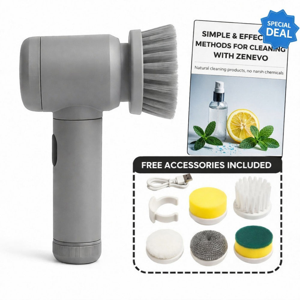 Electric Scrubber Rotary Cleaning Brush Household Tool | Meowbutter