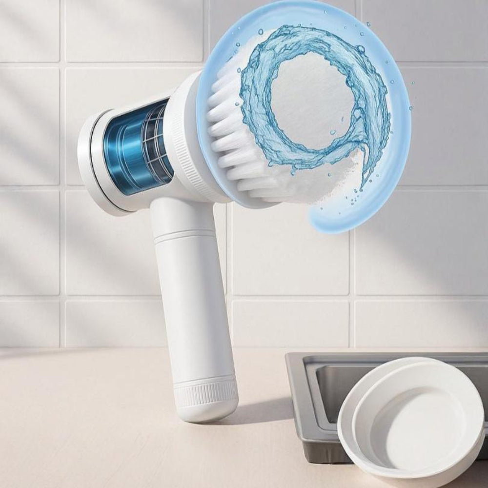 Electric Scrubber Rotary Cleaning Brush Household Tool | Meowbutter