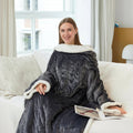 Electric Heated Blanket Wearable Sherpa Fleece Throw Adults | Meowbutter