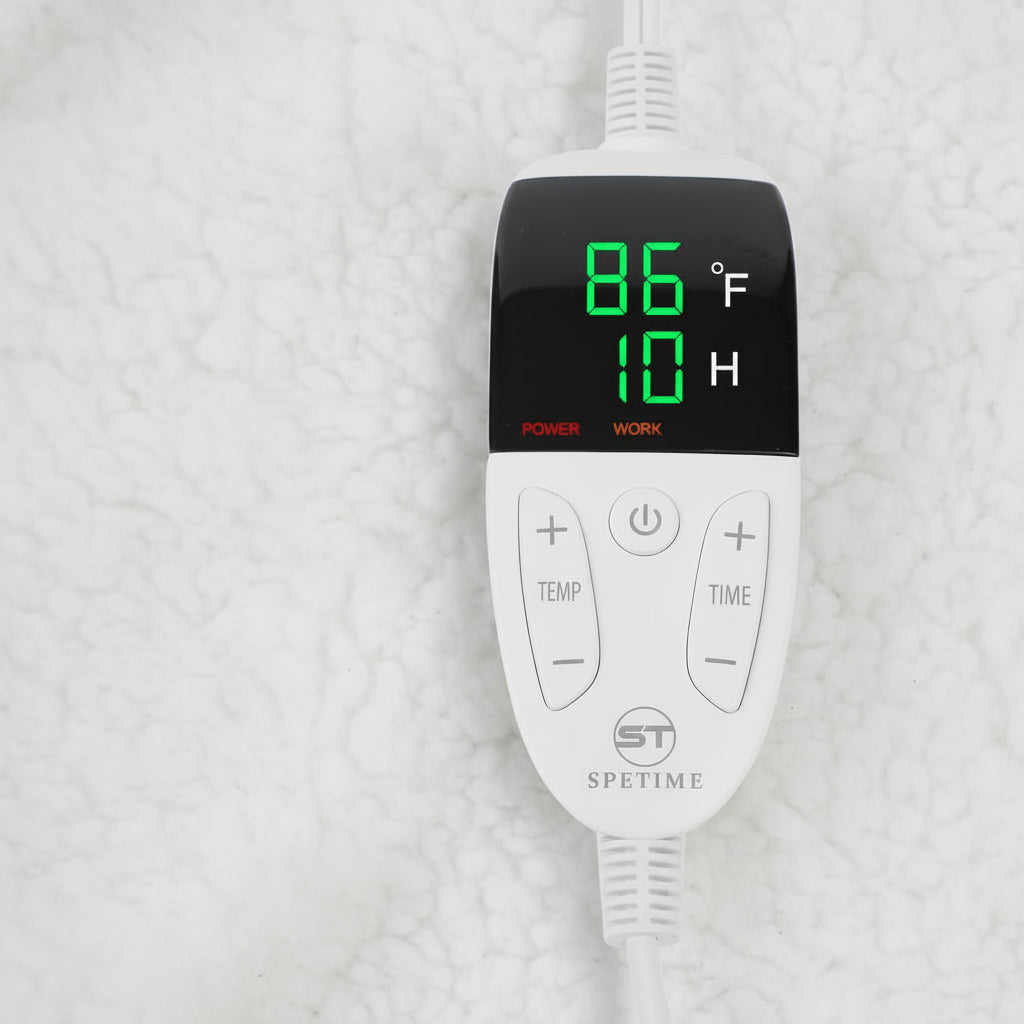 Electric Heated Blanket Wearable Sherpa Fleece Throw Adults | Meowbutter