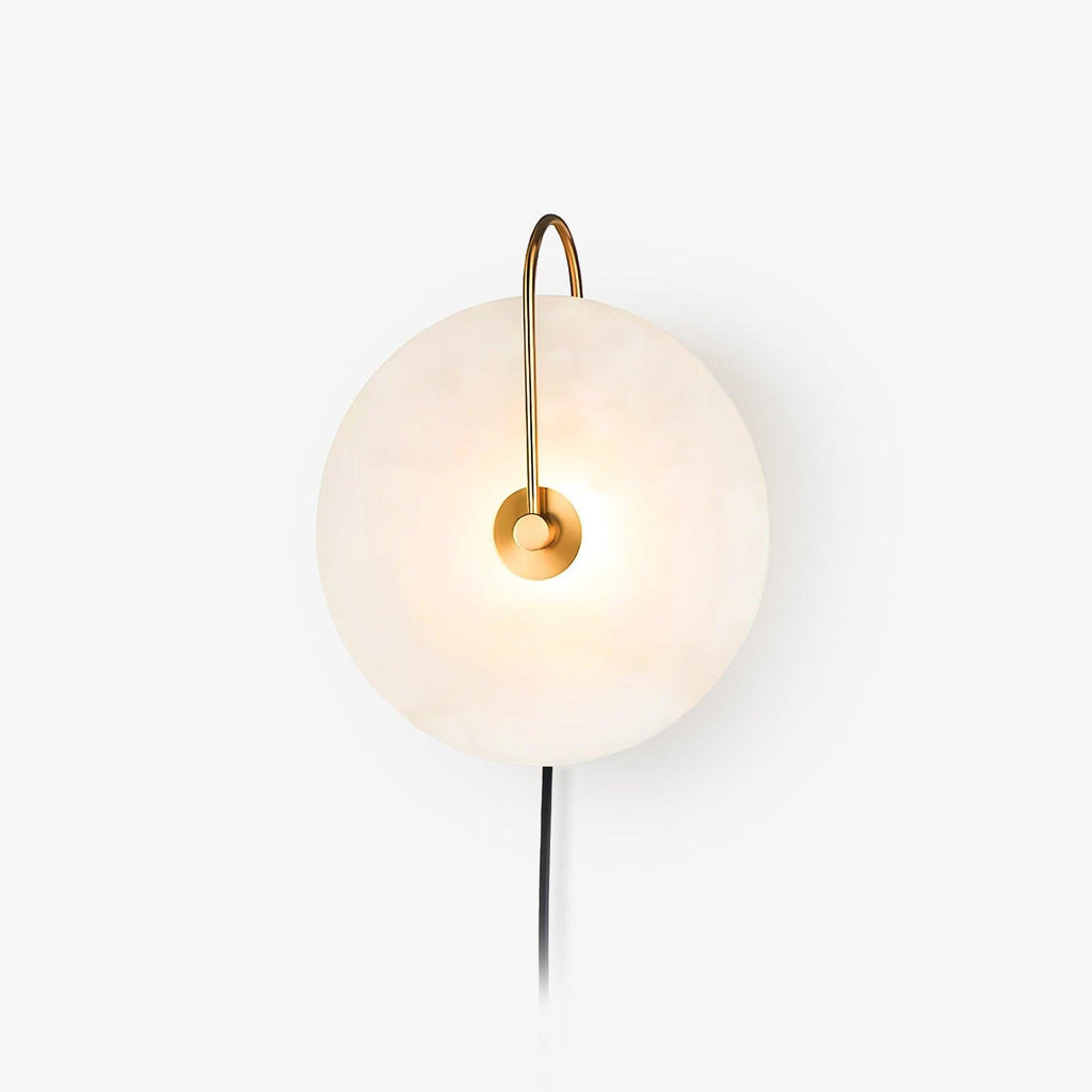 Elegant justerbar LED-væglampe med alabasterskærm