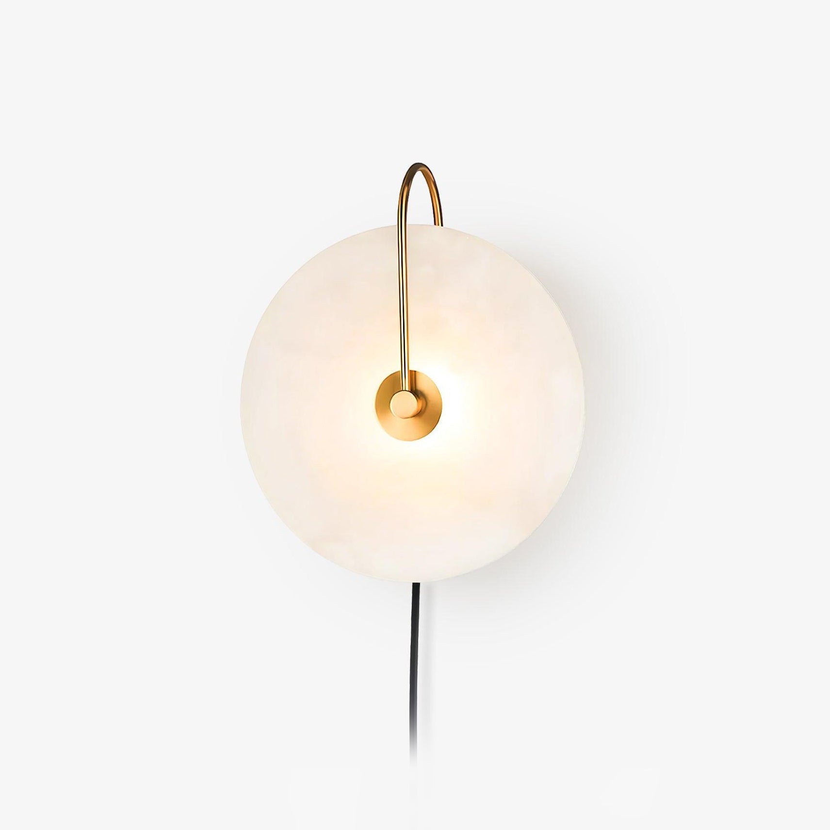 Elegant justerbar LED-væglampe med alabasterskærm