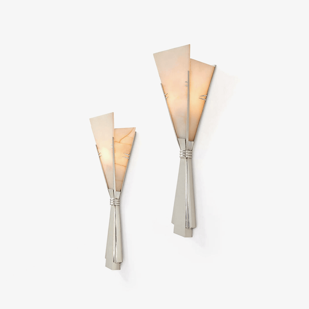 Elegante lampada LED classica in alabastro con base in metallo