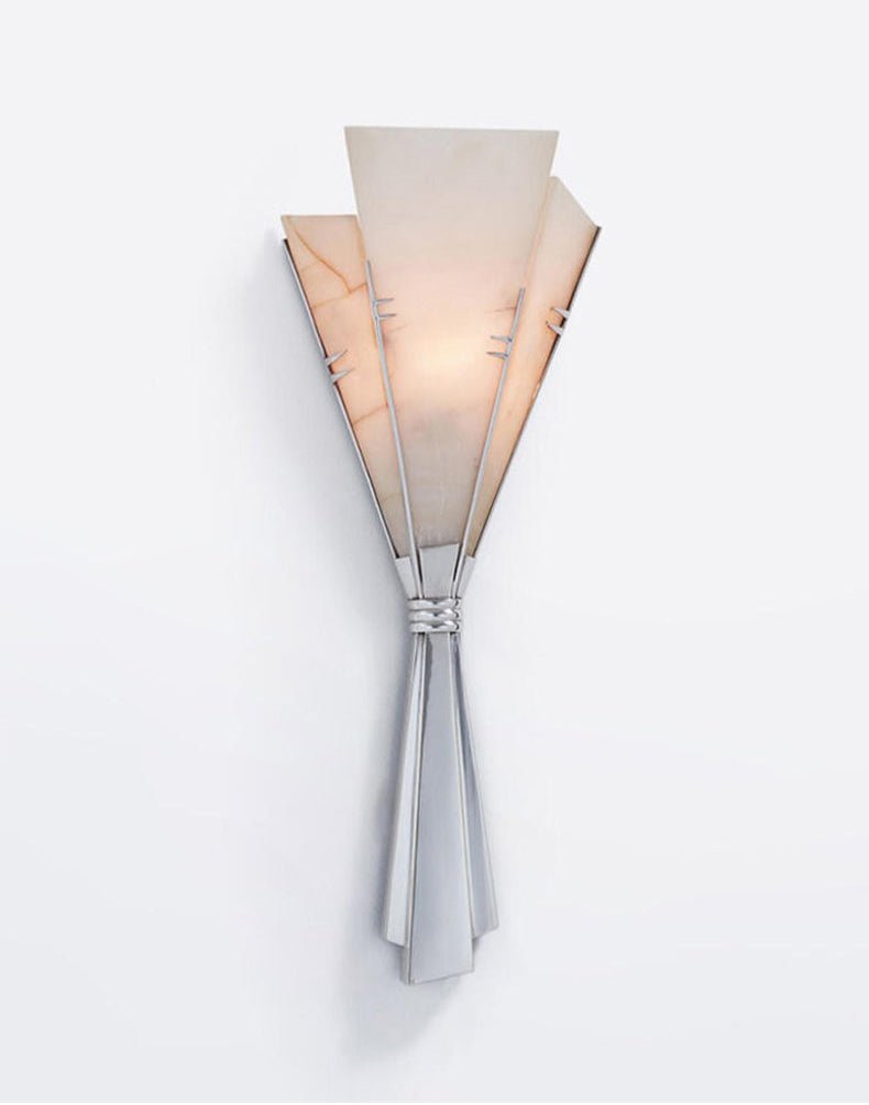 Elegante lampada LED classica in alabastro con base in metallo