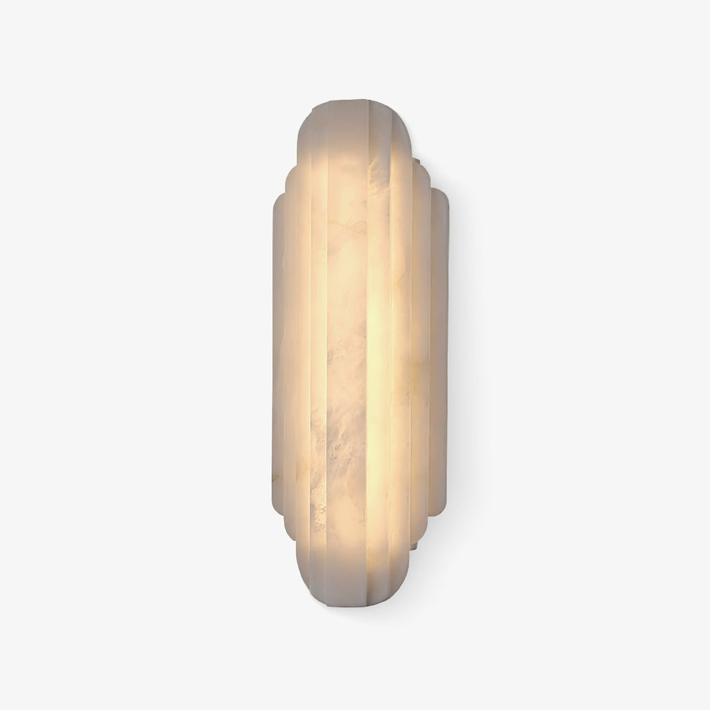 Aplique de alabastro con base de metal y luz regulable