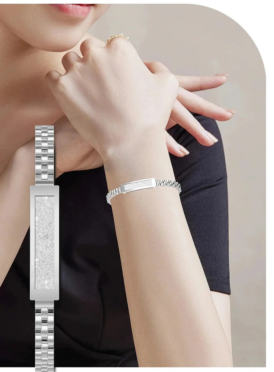 Elegante braccialetto fitness tracker – monitoraggio della frequenza cardiaca e del sonno, cinturino sottile a maglie
