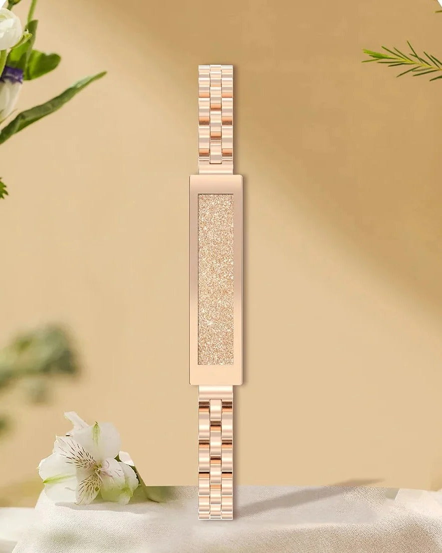 Elegante braccialetto fitness tracker – monitoraggio della frequenza cardiaca e del sonno, cinturino sottile a maglie