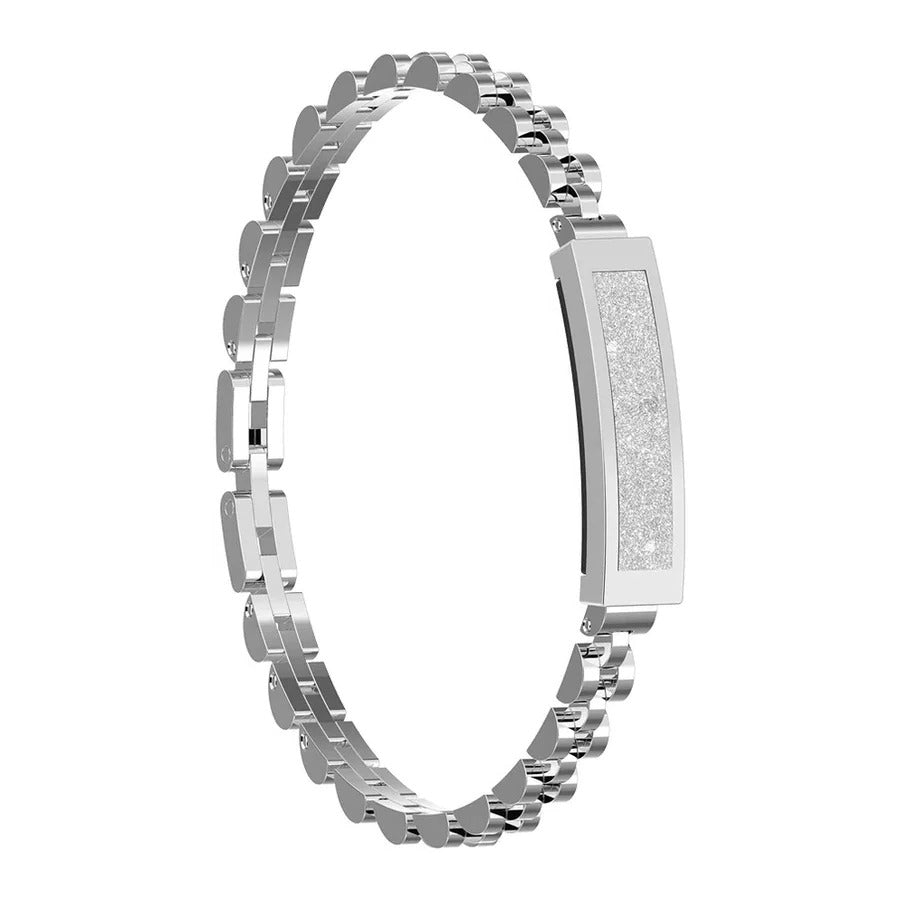 Elegante braccialetto fitness tracker – monitoraggio della frequenza cardiaca e del sonno, cinturino sottile a maglie