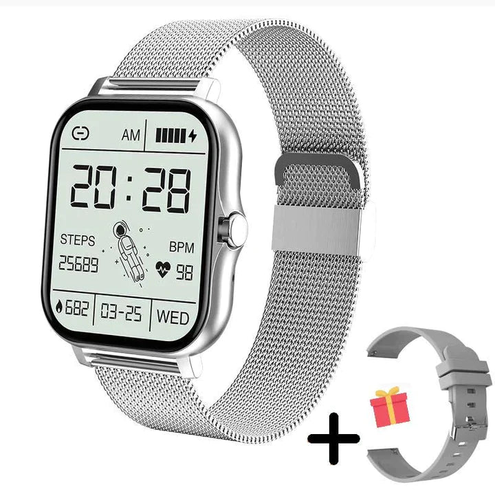 Elegante smartwatch per il fitness — monitoraggio continuo della salute e touchscreen da 1.09 pollici