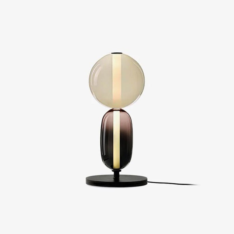 Pebbles glasbordlampe med integreret LED-belysning