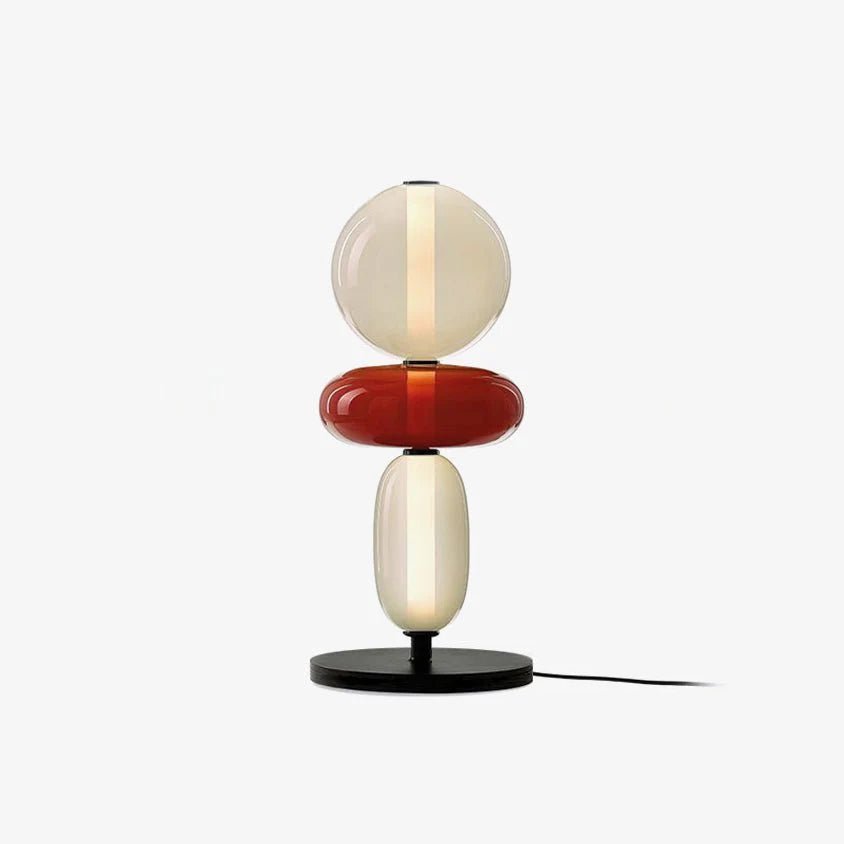 Pebbles glasbordlampe med integreret LED-belysning