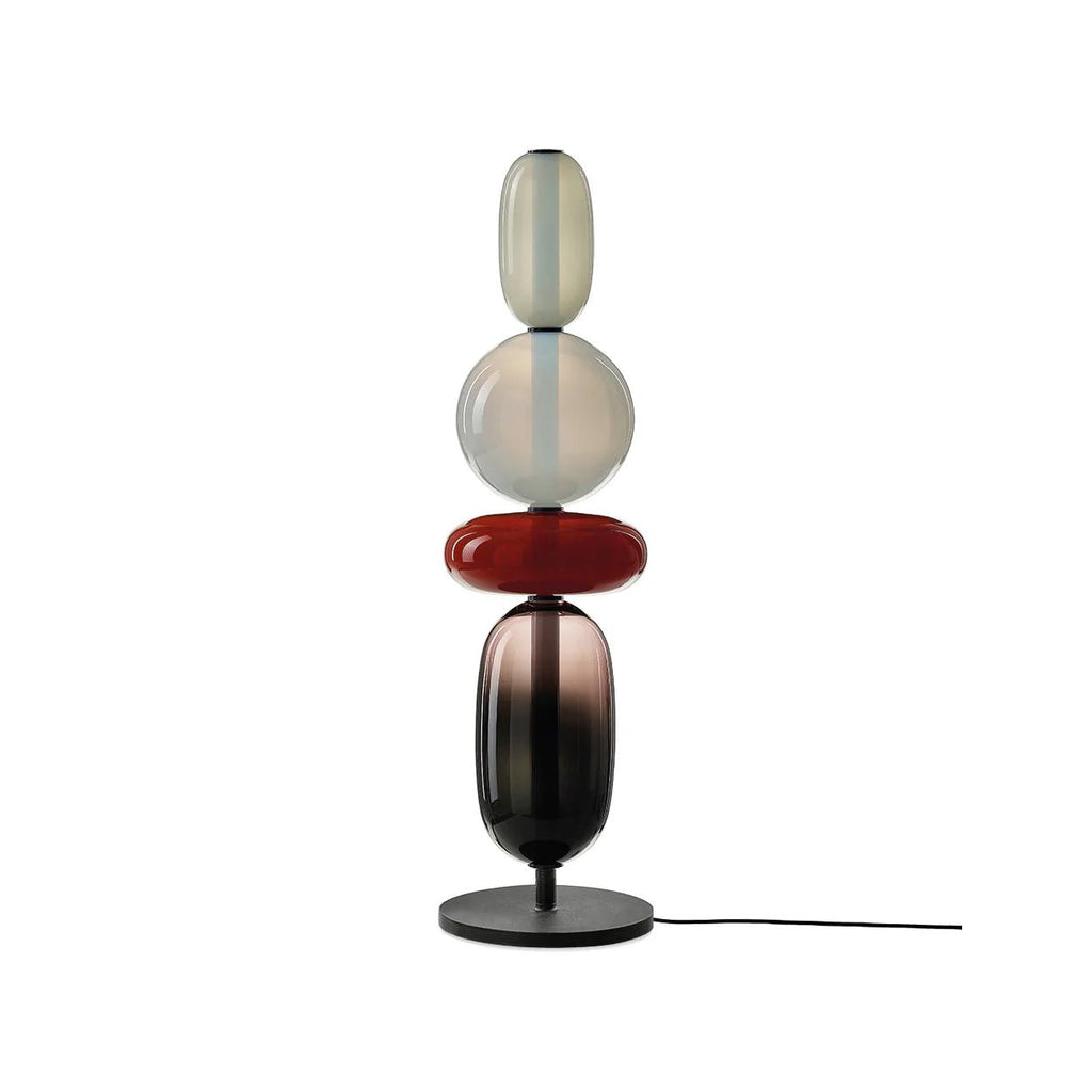Pebbles glasbordlampe med integreret LED-belysning