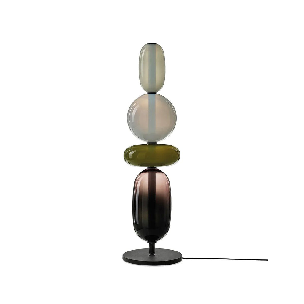 Pebbles glasbordlampe med integreret LED-belysning