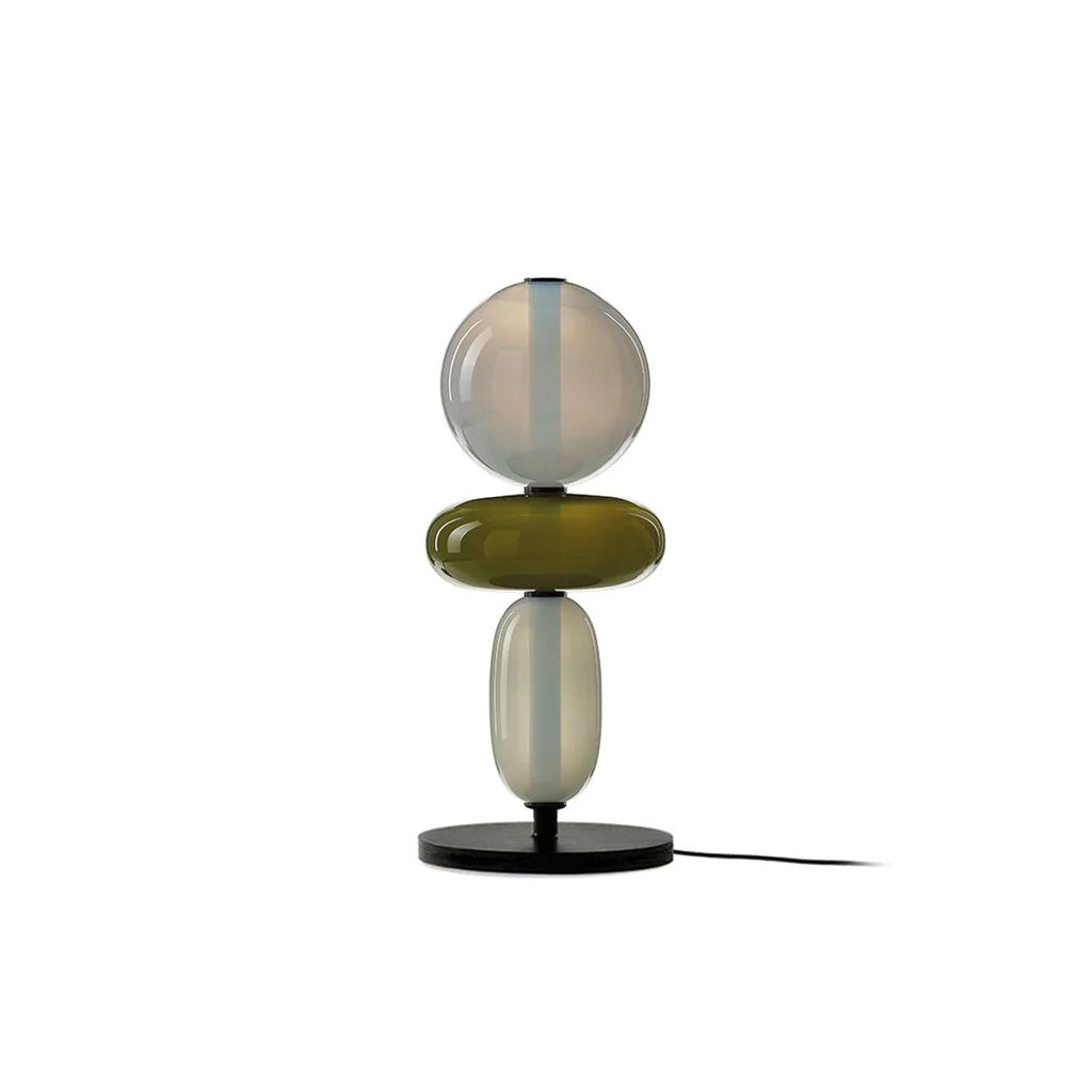 Pebbles glasbordlampe med integreret LED-belysning